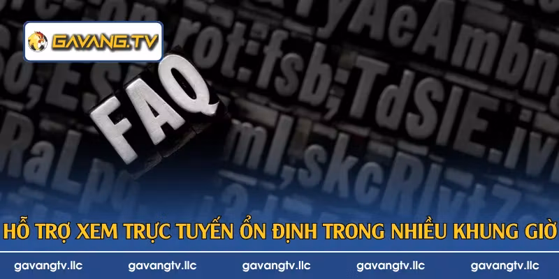 Hỗ trợ xem trực tuyến ổn định trong nhiều khung giờ