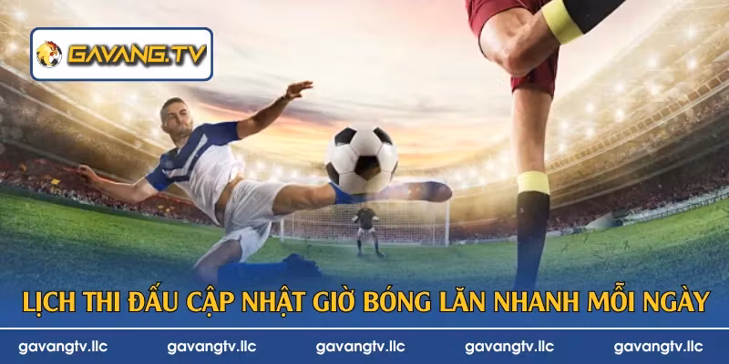 Lịch thi đấu cập nhật giờ bóng lăn nhanh mỗi ngày