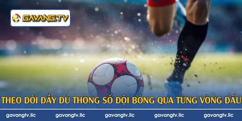 Theo dõi đầy đủ thông số đội bóng qua từng vòng đấu