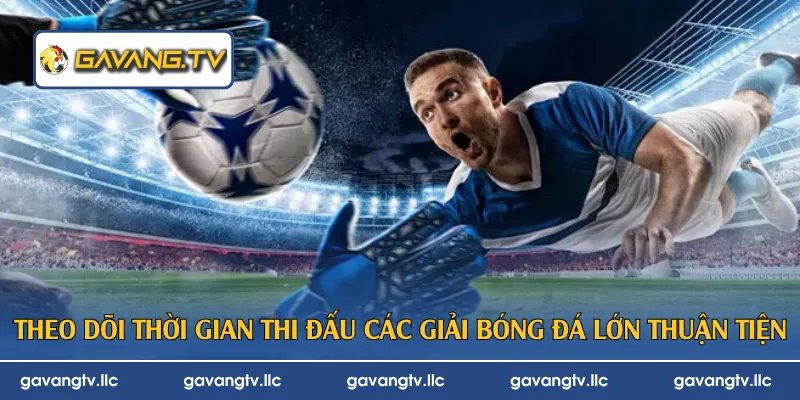 Theo dõi thời gian thi đấu các giải bóng đá lớn thuận tiện